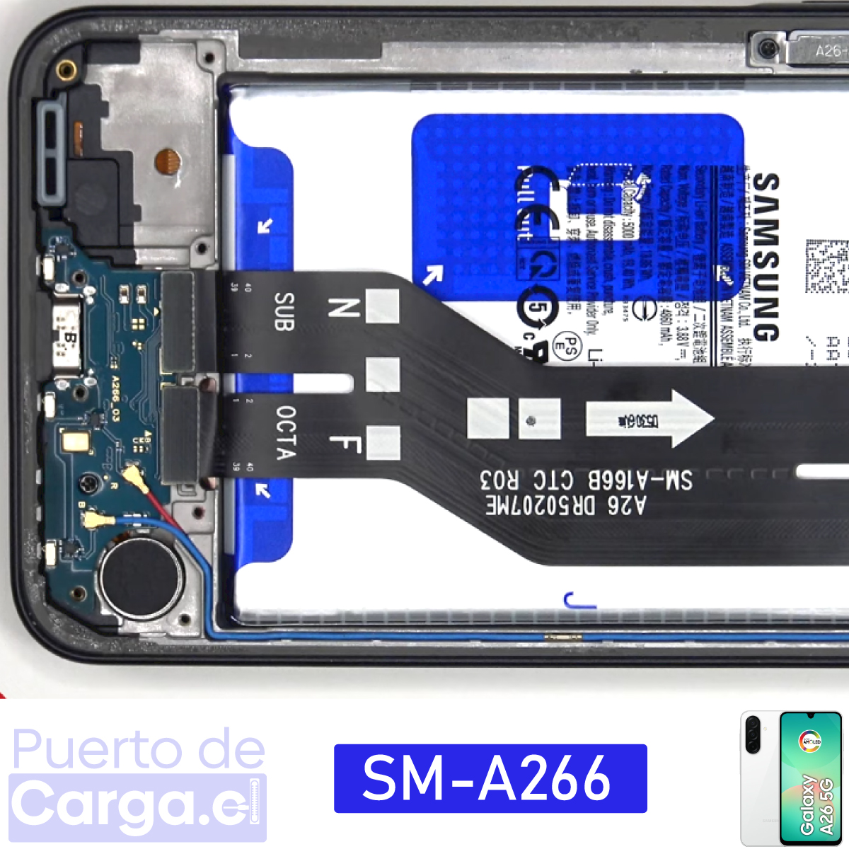 Cambio Puerto de carga Samsung Galaxy A26