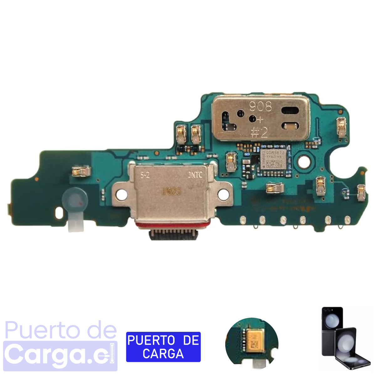 Puerto de carga para Samsung Galaxy Z Fold 3 Compatible - Imagen 3
